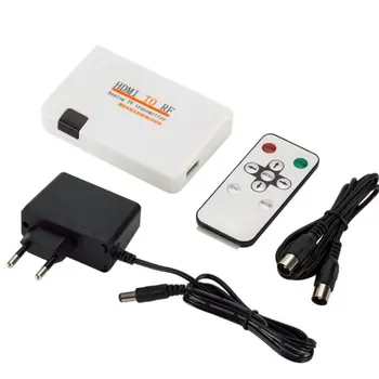 

Universal HDMI To RF Coaxial Converter Box Adapter Cable with Remote Control Power Supply for TV Converting