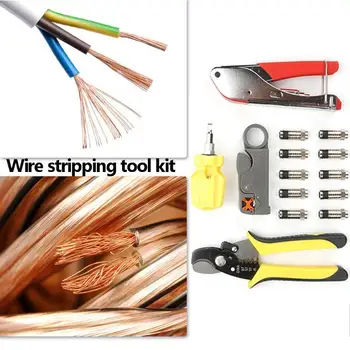 

14pcs/set Portable Repair Tool Pressing Line LAN Anthropological Design Saves Time and Effort Network Cable Tester Pliers