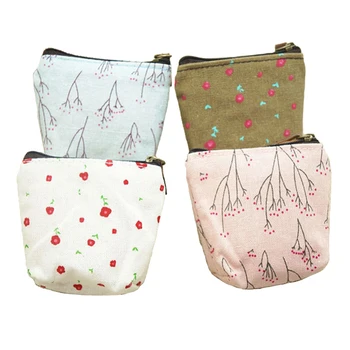 

70PCS / LOT Mini Purse Cute Cartoon Printed Key Bag Coin Bag Womens Wallets Ladies Zipper Coin Storage Bag