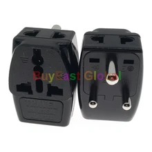 Упаковка 2) 3 в 1-Универсальный в Индию, шриль-Ланку, Непалу, Пакистан 3-ходовой розетке Электрический штепсельный адаптер AC100~ 250 В 10А черный цвет