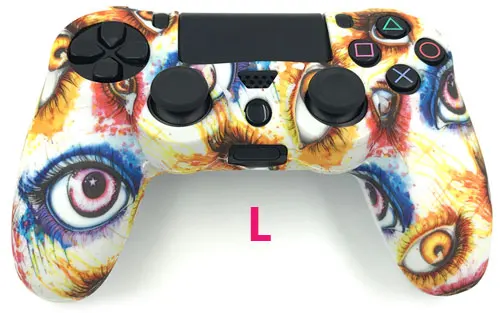 L Силиконовый гелевый мягкий резиновый защитный чехол для Playstation 4 dualshock 4 PS4 Pro Slim контроллер - Цвет: L
