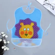 Водонепроницаемые детские нагрудники с мультяшными животными; фартук с длинными рукавами; детский слюнявчик для кормления; мягкая одежда для малышей