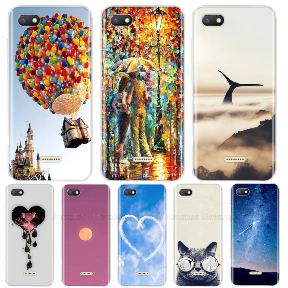 

silicone case FOR Xiaomi Redmi 6A 6 Case Cover Protective Redmi 6 Cases Soft tpu Phone Back For Redmi6A 6 A6 coque protect bags