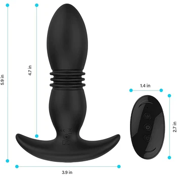 Anal Vibrator Telescopic Vibrator Male Prostate Massager Wireless Remote Control Dildo Butt Plug Vibrator Anal Sex Toys For Men 3