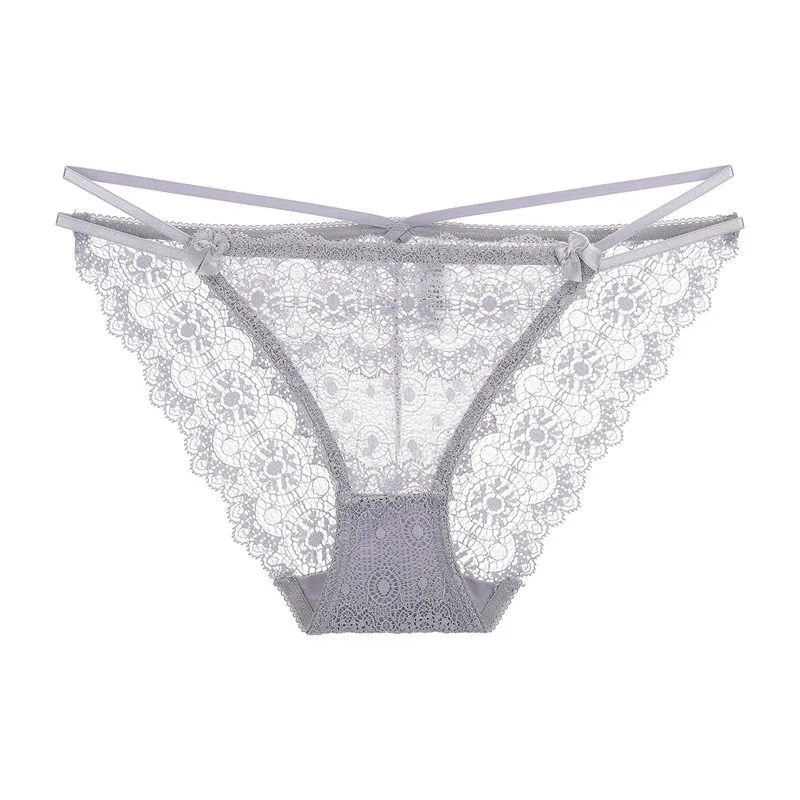 

Lace underwear sexy girl waist head fine lace with hollow out characteristics of low-rise pure color cotton spot