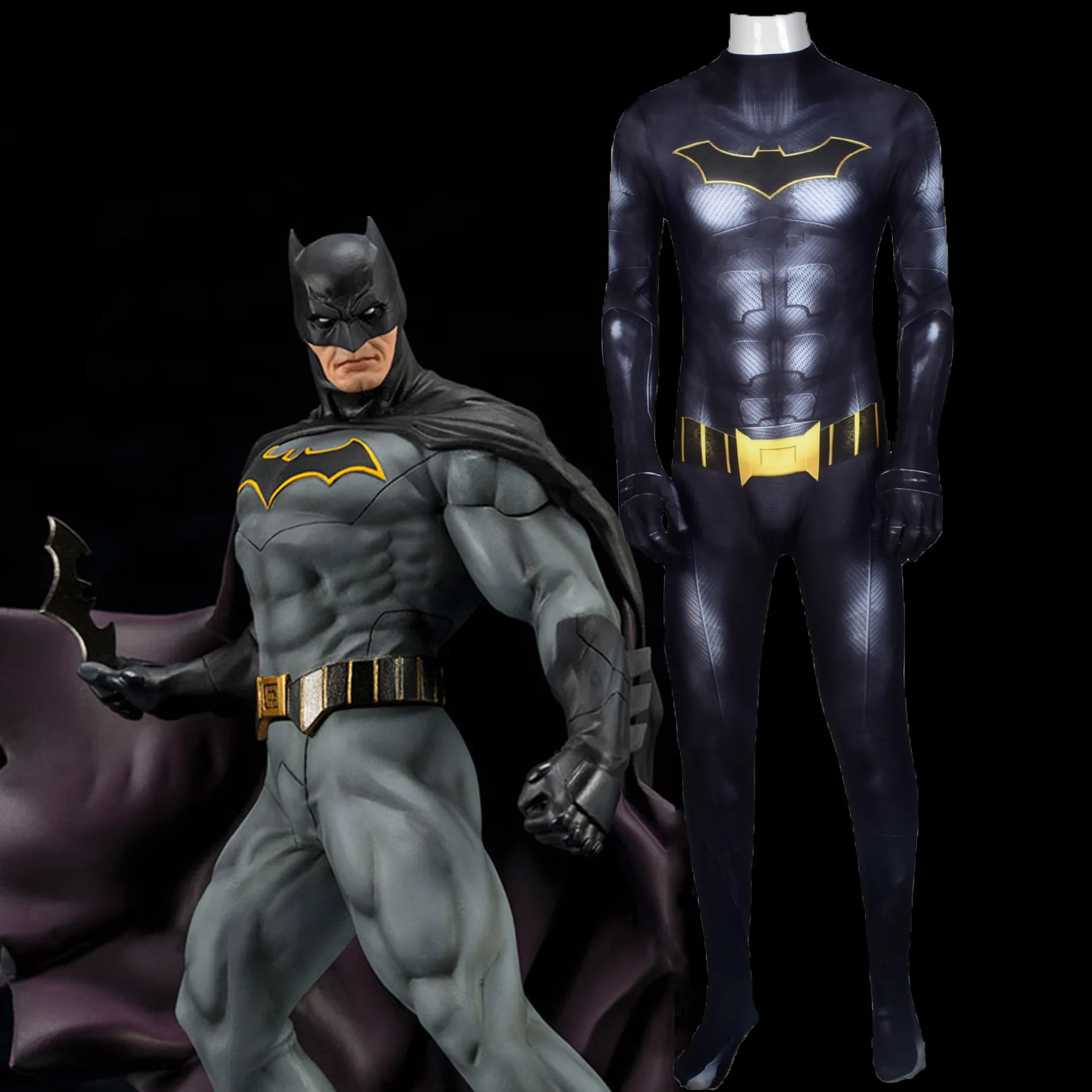Костюм Бэтмена, косплей, маска, костюм Темного рыцаря Брюса Уэйна, костюм супергероя на Хэллоуин, зентай, боди, комбинезон для детей, мужчин, взрослых