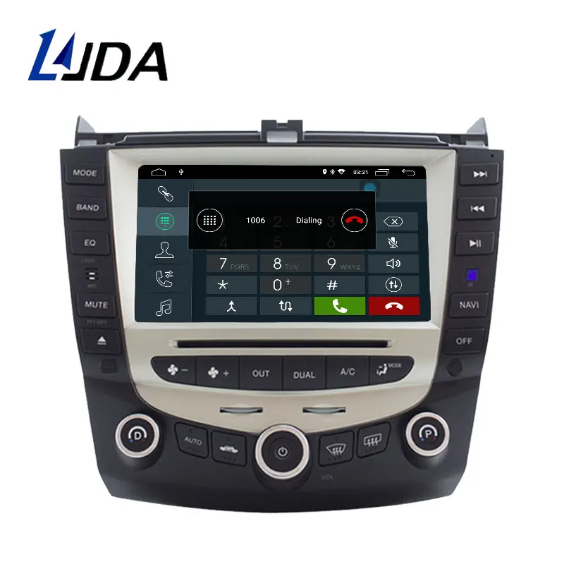 Flash Deal LJDA 7 Inch 2 DIN Android 9.0 Car DVD Player For Honda Accord 2003 2004 2005 2006 2007 Radio Audio WIFI Canbus GPS Navigation BT 1