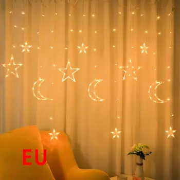 

3.5m Christmas Day Room Decoration Net Red Girl Heart Decoration Socket Button Curtain Light