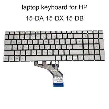 

Replacement keyboards 15-DA backlit keyboard for HP 15-CX 15-DB GR GE German layout silver KB 9Z.NGHBW.30G L47469 041 best sell