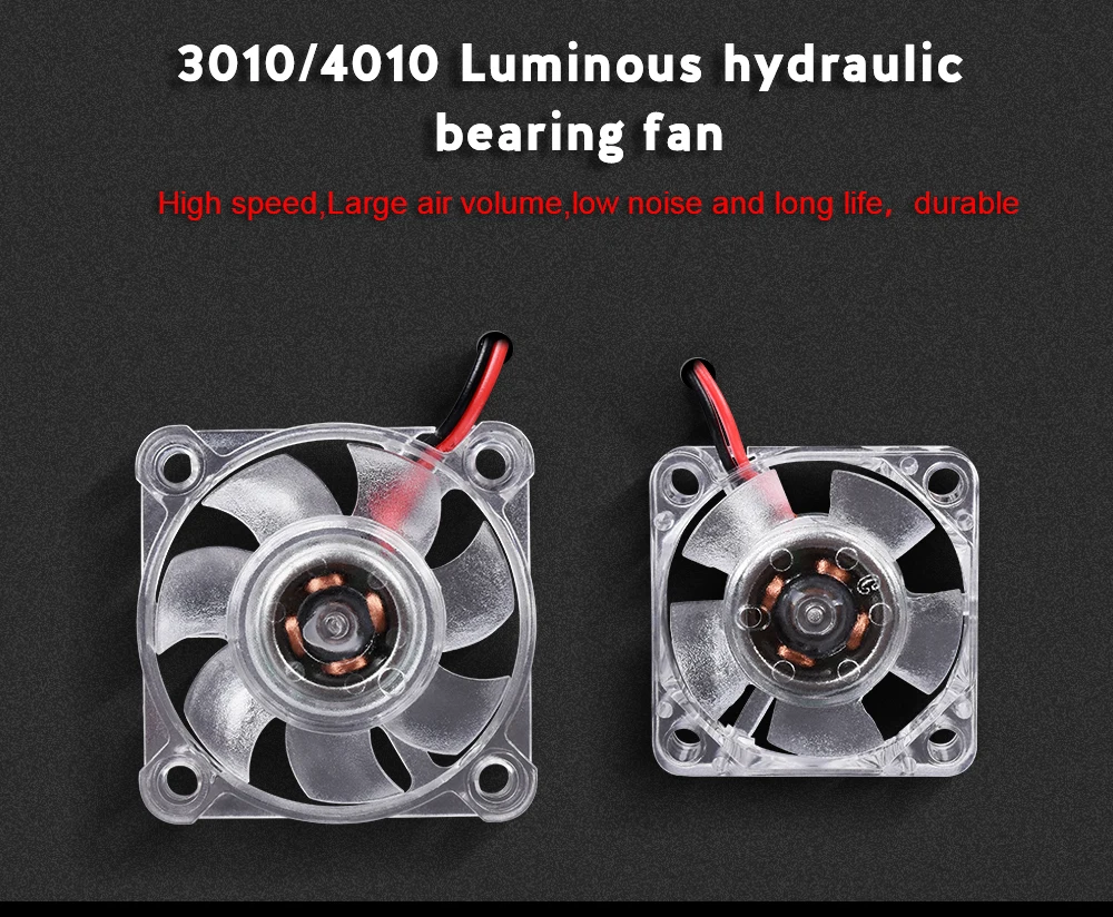 BIGTREETECH 3010 4010 Fan LED Cooling Fan 30MM 12V 5V 2Pin DC Cooler Small Cooling Fan lights 3D Pinter Parts For j-head hotend epson head