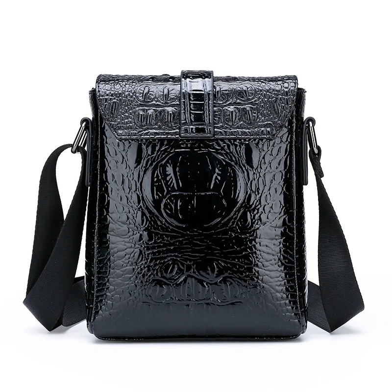 

Men's Bag MEN'S Single-shoulder Bag Crocodile Pattern Briefcase Verticle Shoulder Bag Document PU Leather Bag Men's Bag