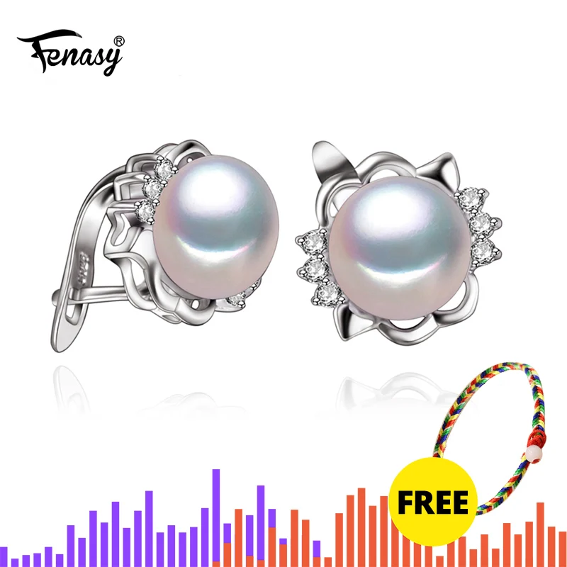 Серьги гвоздики из серебра 925 пробы с пресноводным жемчугом|pearl bow earring|earrings