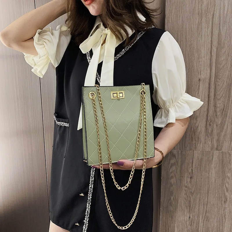 

WOMEN'S Bag 2019 Summer New Style Korean-style Rhombus Chain Bag Simple Versitile Fashion INS Shoulder Bag