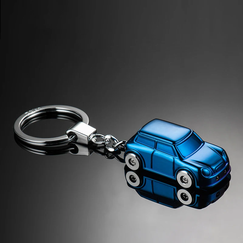Высококачественная модель автомобиля, брелок, светодиодный светильник, автомобильный брелок для ключей, подвеска для Alfa Romeo Giulia Mercedes Benz W203 W204 W211 Buick Encore - Название цвета: Blue without box