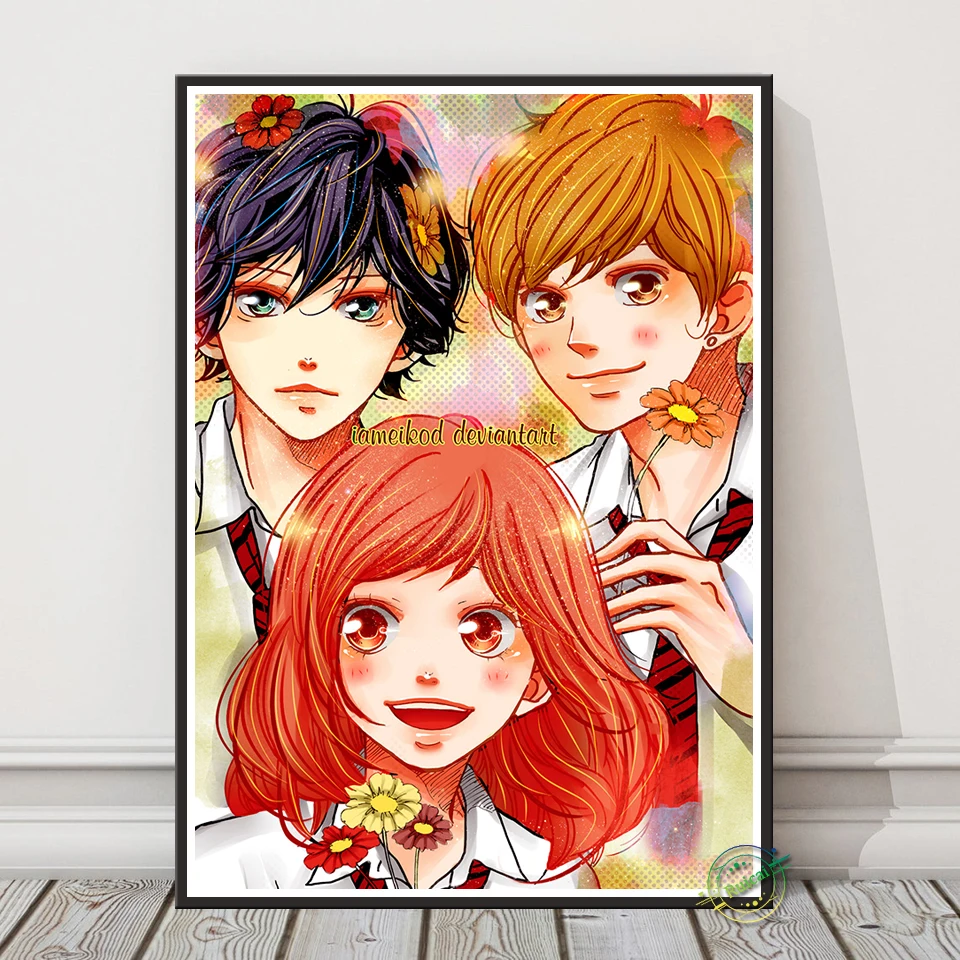 Ao haru passeio anime clássico filme cartazes decoracion pintura da parede  arte da parede papel kraft decoração da sala