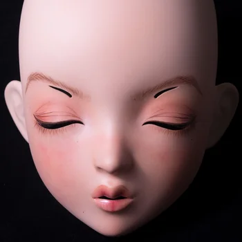 

(LiLi Mask-02) Sweet Girl Resin Half Head Customize Cosplay Japanese Role Play Anime Silicone Kigurumi Mask Crossdresser Doll