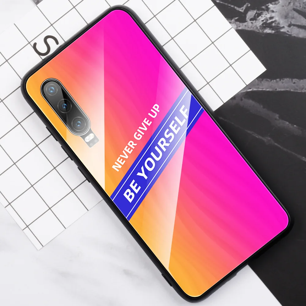 Чехол для huawei P30 Lite mate 30 Lite Nova 5 Pro Nova 5i Y9 Y9 Prime mate 20 слов Inspired glass Capa