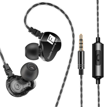 

AAY-Sport Earphone Dual Moving Coil In-Ear Headset Heavy Bass Stereo Earphone HIFI Music Earphone Headset Earbud