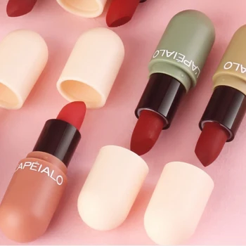 

7pcs Capsule-shape Lipstick Velvet Matte Lipstick Long Lasting Lipstick Waterproof Moisturizing Natural Lip Stick Set
