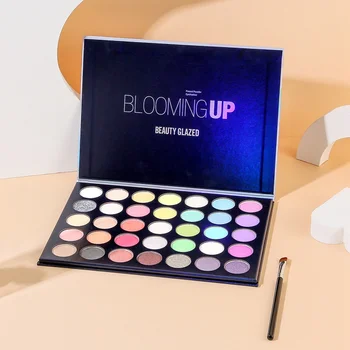 

Beauty Glazed Eyeshadow Palette 35 Colors Blendable Chunky Pigmented Matte Shimmer Eye Shadow Powder Make Up Palette Cosmetics