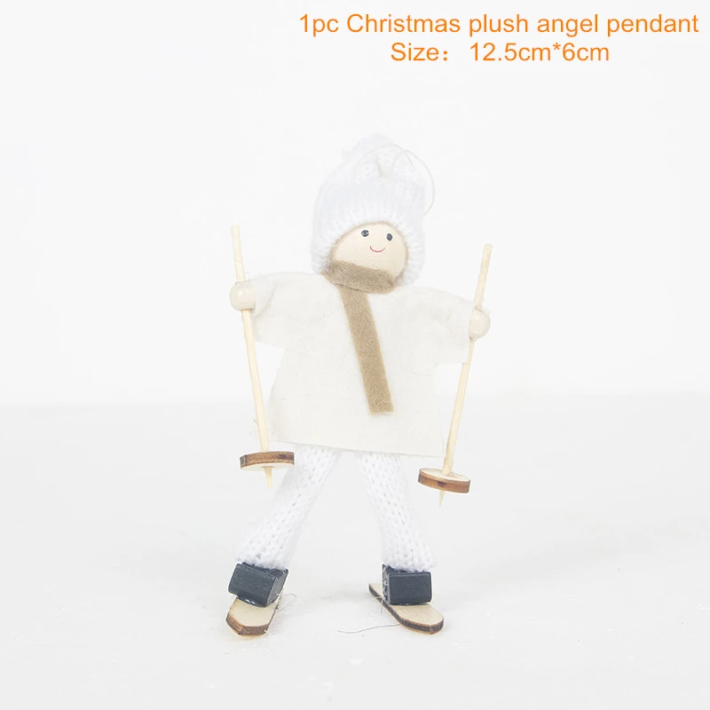 Рождественские куклы-ангелы, рождественские украшения для дома, рождественские украшения Санта-Клауса, подарки Санта-Клаус - Цвет: 0121-1 White