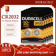 10 pièces d'origine DURACELL CR2032 DL2032 pile bouton 3V Batteries au Lithium pour montre ordinateur calculatrice contrôle DL/CR 2032