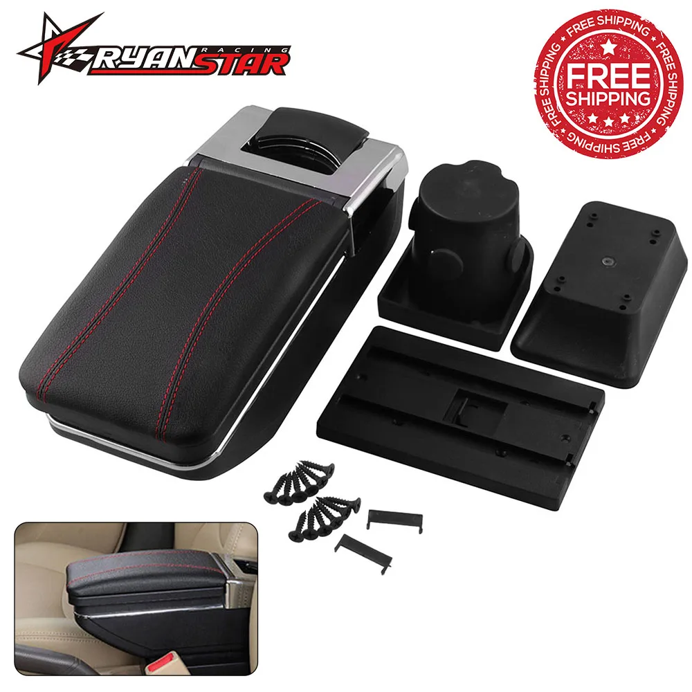 Armrest box central Store content Storage box with cup holder ashtray For Toyota Yaris Vitz 1998-2005