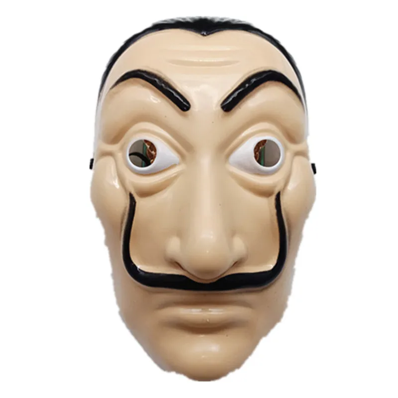 10 шт. Dali пластиковая маска бумажный дом La Casa De Papel Косплей украшения маскарад Хэллоуин забавные инструменты - Цвет: A