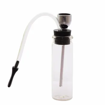 

Glass Bottle Water Pipe Portable Mini Hookah Shisha Tobacco Smoking Pipes For Smoking Metal Tube Filter Accessories