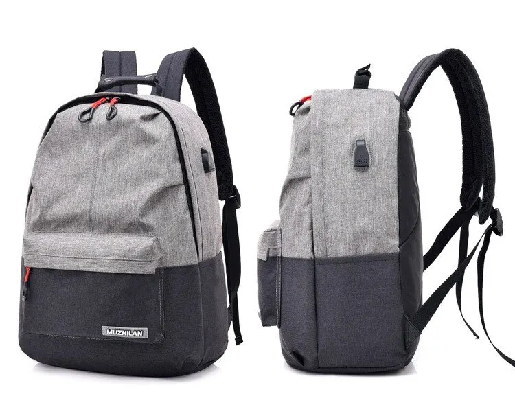 HEFLASHOR рюкзаки мужские Back Pack для школьная сумка-рюкзак для женщин колледжа холщовый рюкзак usb зарядное устройство Зарядка школьный ноутбук