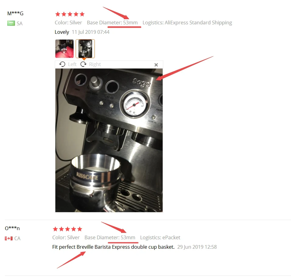 Adjustable 304 Stainless Steel Coffee Distributor Espresso Tamper 51/53/54/58/58.35mm Available For Most Portafilter