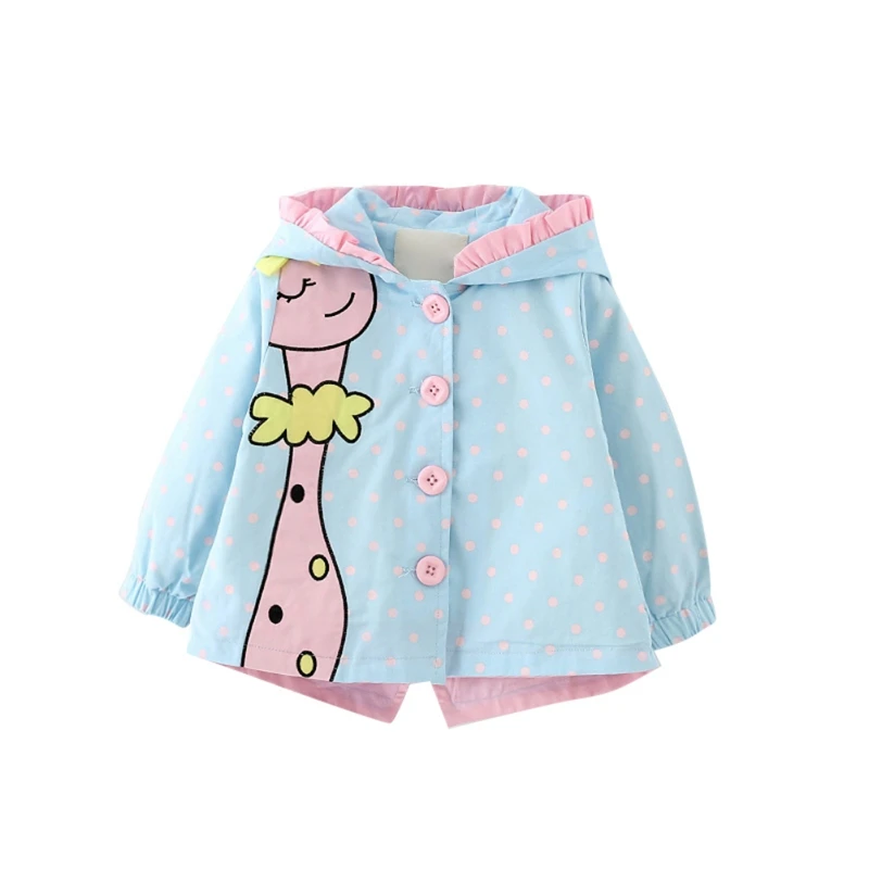 

Smartbabyme 2019 Jacket For Girls Baby Cute Cartoon Hooded Jackets Spring Autumn Girls Coat Kids Jacket Children Clothing