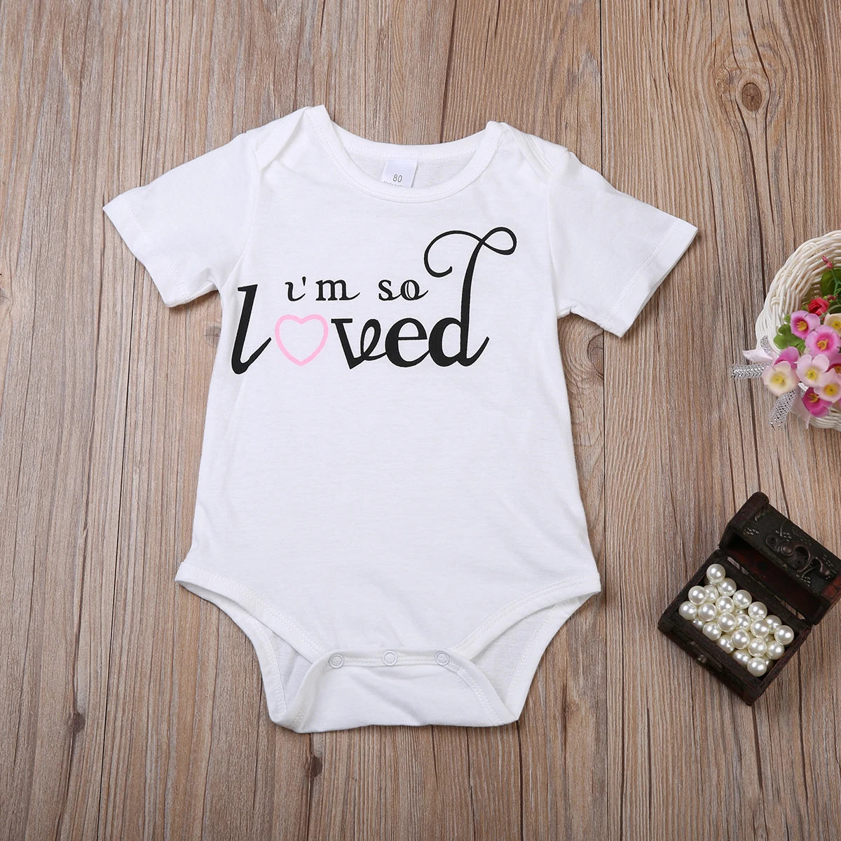 

Baby's Romper Round Neck Short Sleeve Letter Print Bodysuit One-piece Suit for Toddler Boys Girls