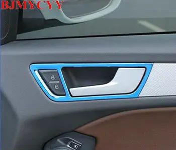 

BJMYCYY 4PCS/SET Stainless steel decoration frame for automobile inner hand for Audi Q5 2012-2018