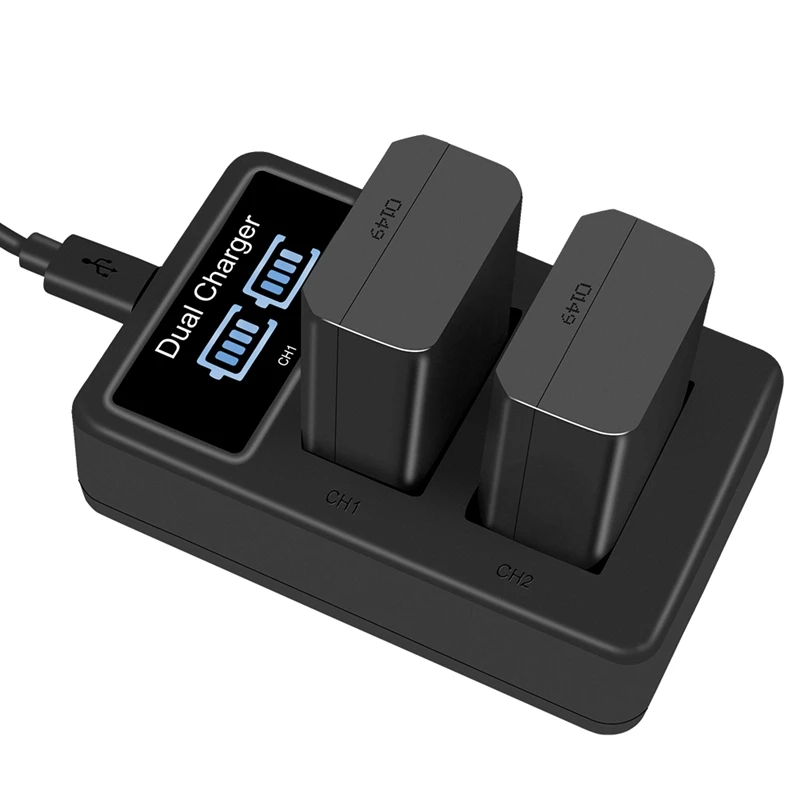 Зарядное устройство с двумя Usb портами и ЖК дисплеем для Sony Fw50 Np Fw50|Зарядные
