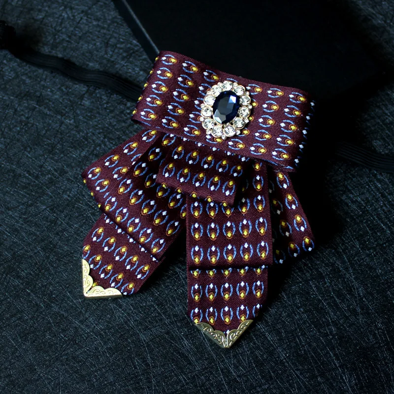 I-Remiel бант-галстук нагрудник Брошь Стразы бархат цветок Глод ткань булавки и броши Корейская Свадебная бижутерия броши для мужчин