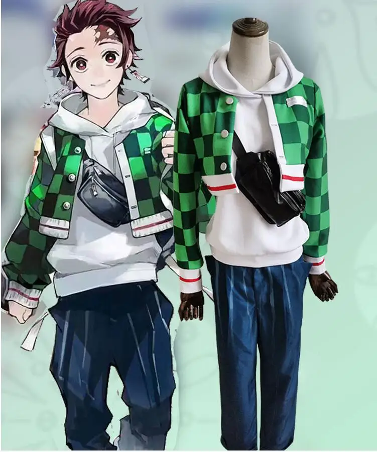 Аниме Demon Slayer: Kimetsu no Yaiba Kamado Tanjirou костюм для косплея на заказ|Костюмы аниме| |
