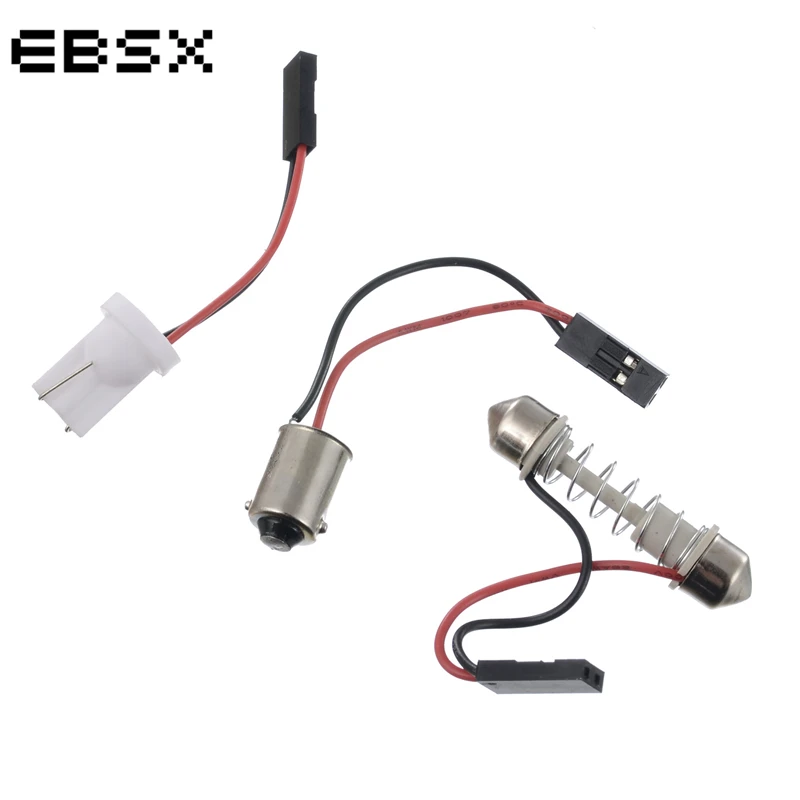 EBSX 100 шт. супер белый COB 24 SMD COB чип 24 светодиодный 12 В DC панельные лампы с T10+ Festoon+ BA9S адаптеры светодиодный Автомобильный светодиодный свет