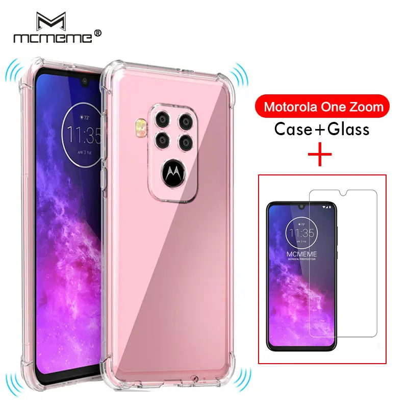 Для Motorola One Zoom чехол прозрачный термопластичный полиуретан силиконовый для
