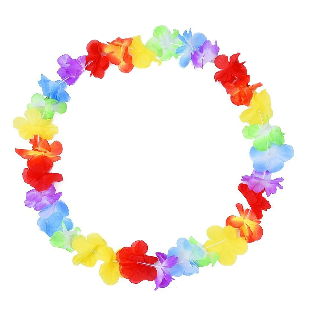 10pcs Hawaiian Artificial Flowers Garland Necklace Fancy Dress Wedding Hawaii DIY Party Beach Garden Decor Christmas Wreath 3