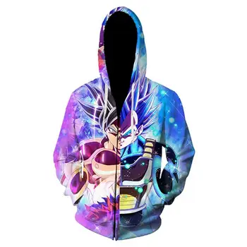 

Cosroad Dragon Ball Cosplay Hoodies Son Goku Casual Jacket Coats Goku Son 3D Printing Couple Zipper Hoodie Tops Costumes