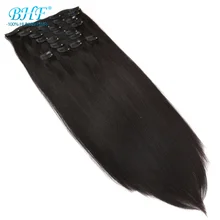 Bhf Клип В Пряди человеческих волос для наращивания 10 шт. 200 г/компл. и 7 шт./компл. 100 г Реми бразильские прямые волосы на заколках для наращивания на всю голову