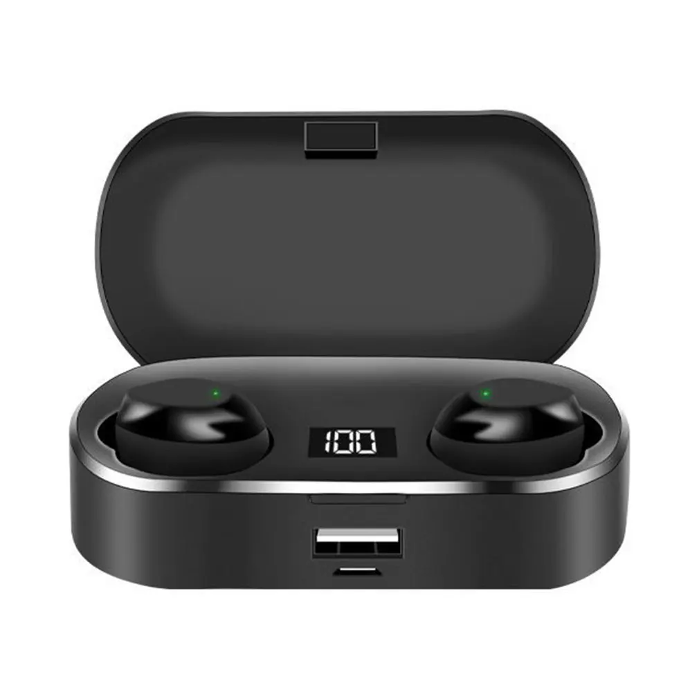 Наушники-вкладыши Bluetooth BT5.0 IPX5, водонепроницаемые, защищенные от пота, портативные, с цифровым дисплеем, беспроводные, TWS, гарнитура, bluetooth-наушники