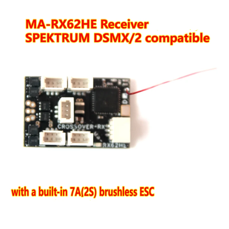 MA-RX62HE-D светильник 1 8g 6CH микро приемник встроенный 7A/2S(5A/3S) бесщеточный ESC для