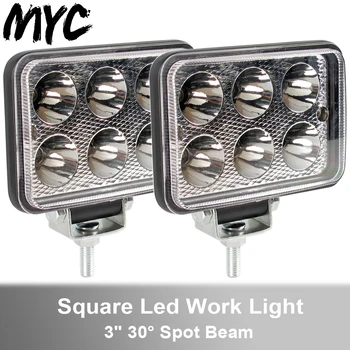 

3 Inch Off Road Trucks LED Work Light 12V 24V Square Driving SUV ATV Boat Excavator Car Headlights