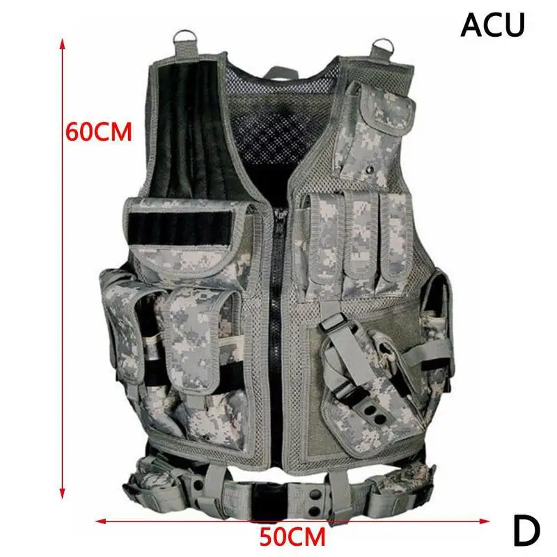 Наружное оборудование для выживания на природе тактические защитные жилеты настоящие CS игровое оборудование тактический жилет - Цвет: D