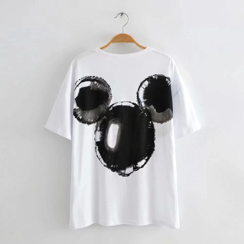 Koop 2019 Fashion T shirt Grafische Shirt Print Kleding Leuke Cartton Regelmatige Klassieke Mickey Topso Hals Vrouwen Kleding Katoen Tee