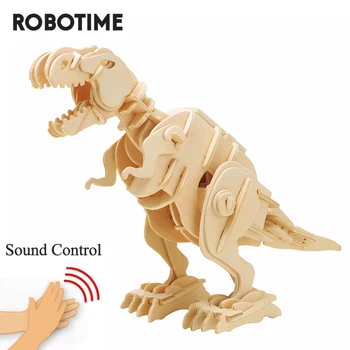 

Robotime ROKR DIY Electric Dinosaur T-Rex Model Toys 3D Wooden Puzzle Assembly Model Building Kit Toys for Children Kids D210