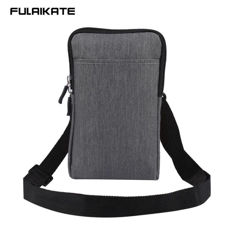 FULAIKATE 7" Nylon Universal Shoulder Bag for Samsung Galaxy Note 8 Climbing Waist Pouch for S8 Plus Pocket for Xiaomi MI Max 2 cute samsung cases