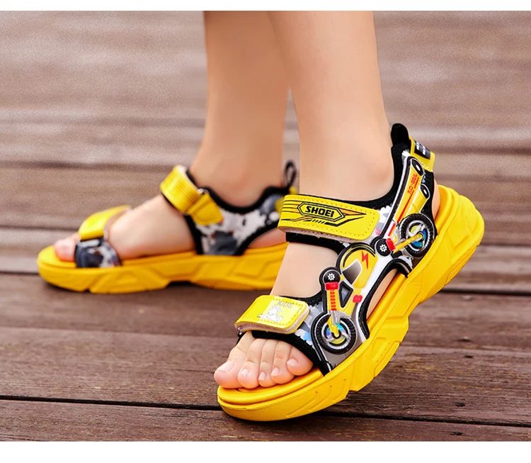 boy sandals fashion Children Boys Sandals High Quality PU Summer Sandal for Kids Boys Cool Design Kids Sandalias 5-10 Years Kids Shoes   Size 28~38# boy sandals fashion